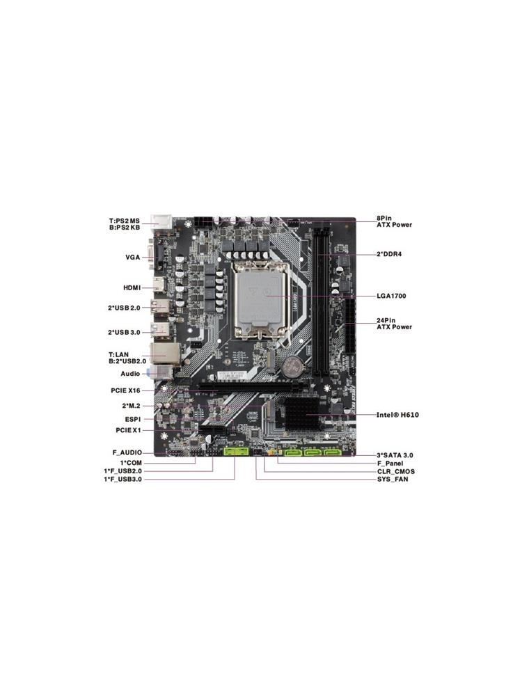 Seclife%20H610DA1%20Intel%20LGA1700%20Ddr4%20Matx%201700P%20Anakart