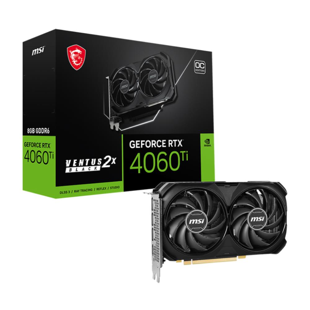 Msi%20GeForce%20RTX4060Ti%20Ventus%202X%20Black%208G%20OC%208GB%20GDDR6%20DLSS%203%20128%20Bit%20Ekran%20Kartı