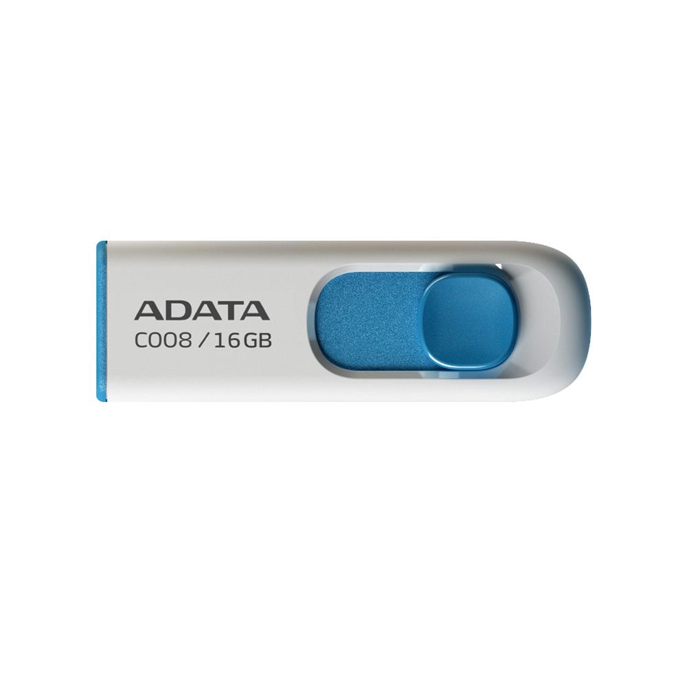 Adata%20C008-16GB%2016GB%20USB2.0%20Classic%20(White%20+%20Blue)%20Flash%20Bellek