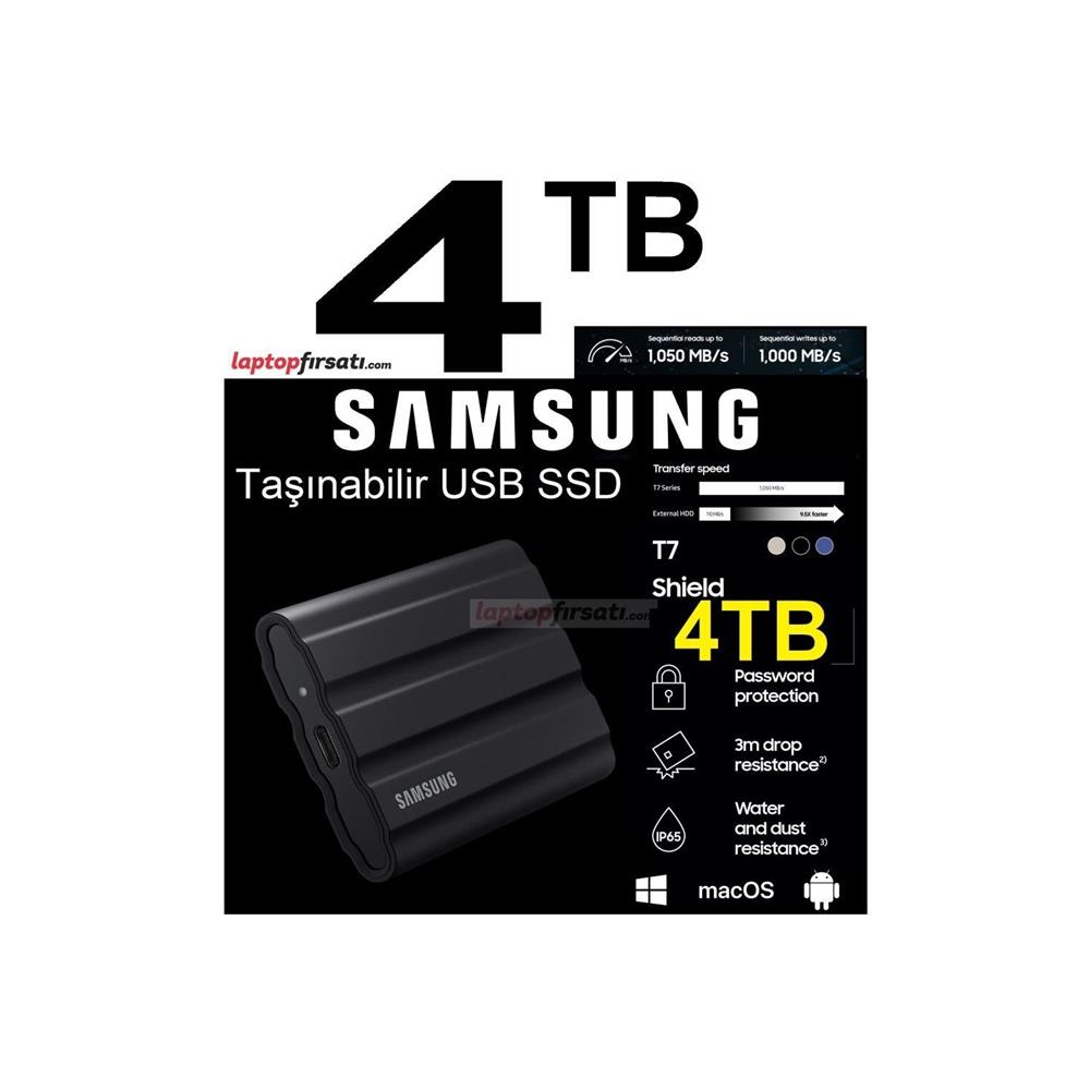 Samsung%20MU-PE4T0S-WW%204%20TB%20T7%20Shield%201050MB-1000MB-S%20USB%203.2%20Gen2%20Taşınabilir%20SSD%20Siyah