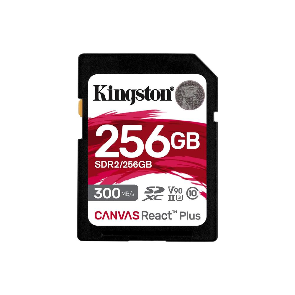 Kingston%20SDR2-256GB%20Canvas%20React%20Plus%20SDXC%20UHS-II%20300R-260W%20U3%20V90%20for%20Full%20HD-4K-8K%20Hafıza%20Kartı