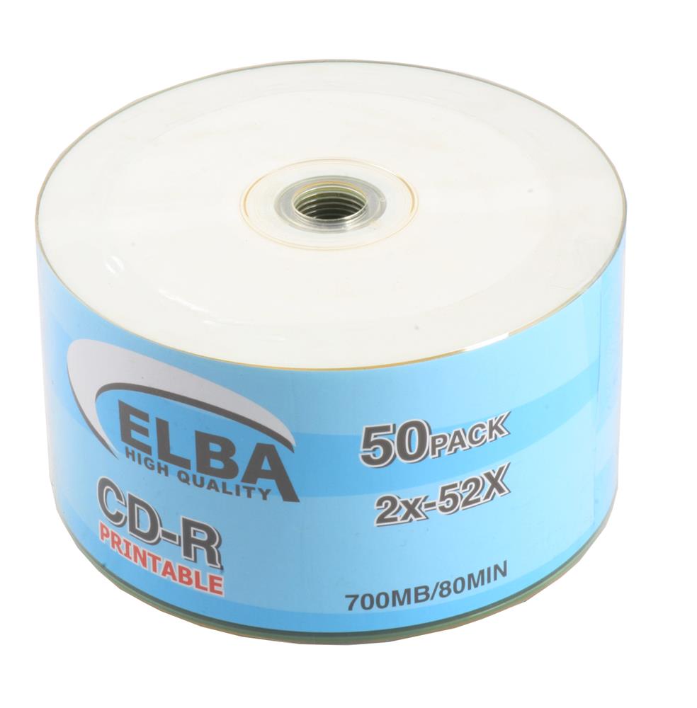 Elba%20CD-R%20700MB-80MIN%20Printable%2050li%20Shrink