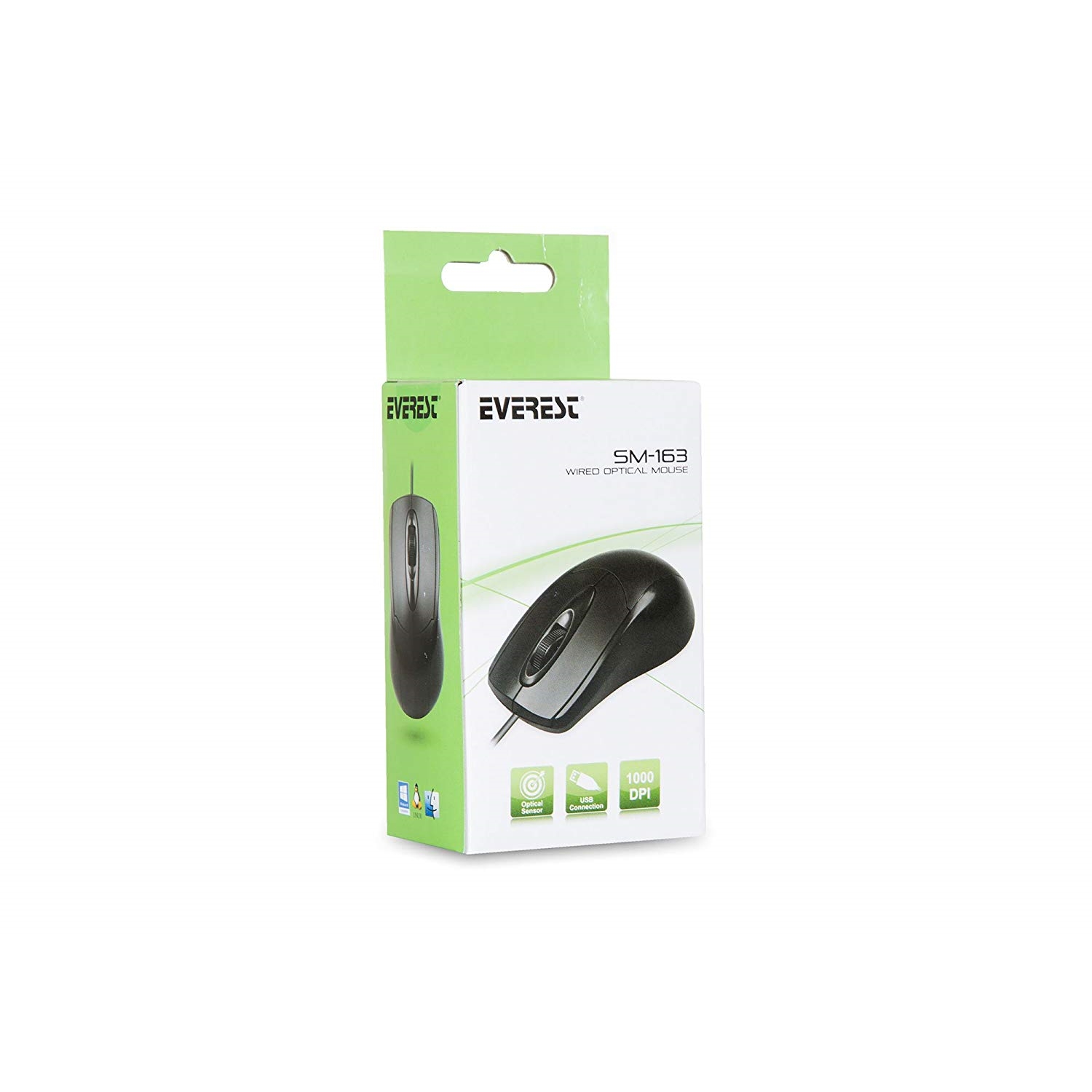 Everest%20SM-163%20Usb%201000%20Dpi%20Siyah%20Mouse%20Kablolu