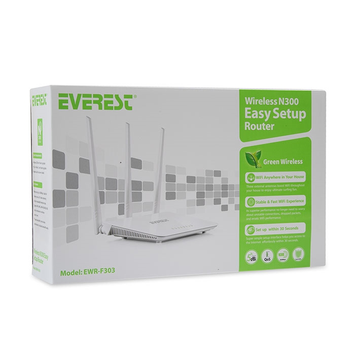 Everest%20Wireless%20N300%20EWR-F303%20300Mbps%204%20Port%203%20Anten%202.4GHz%20Indoor%20Router