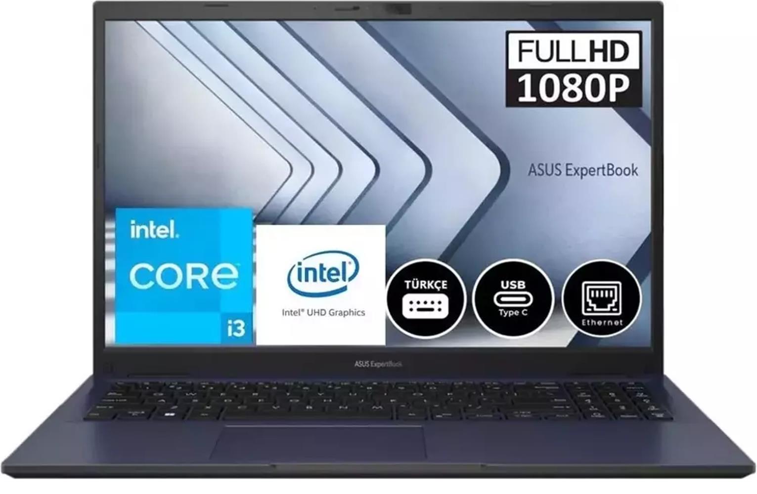 Asus%20Expertbook%20B1502CBA-I38512B0D%20Intel%20Core%20I3-1215U%208Gb%20512Gb%20Ssd%2015.6’’%20Fhd%20FreeDOS%20Notebook