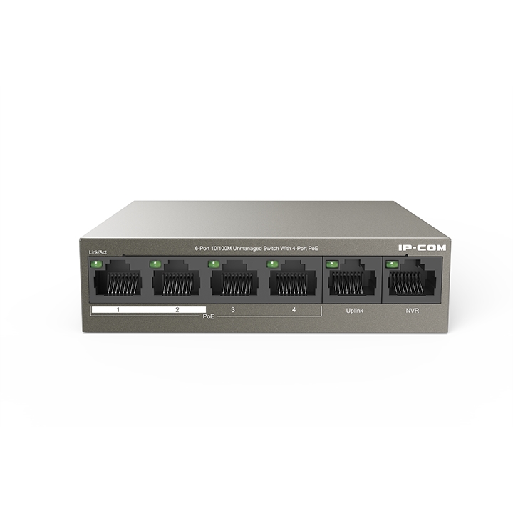 IP-COM%20IP-F1106P-4-63W%204%20Port%2010/100%204%20Port%20Poe%202%20X%20FE%20Uplink%2063W%20Yonetilemez%20Desktop%20Switch