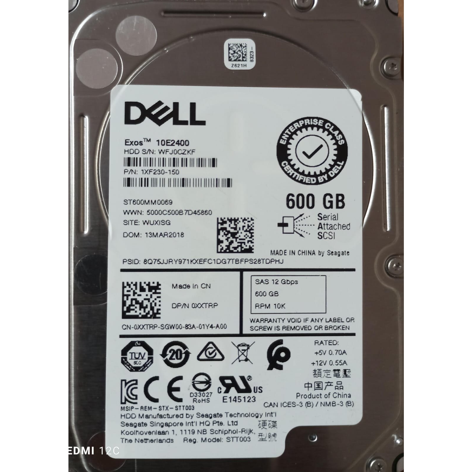 Dell%2010E2400%20600Gb%2010K%202.5’’%20Sas%20Kızaklı%20Hdd%20Bulk