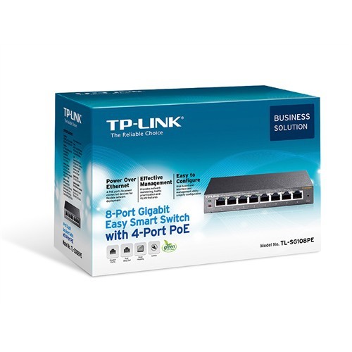 Tp-link%20TL-SG108PE%208%20Port%2010/100/1000%204%20Port%20Poe%20Easy%20Smart%20Desktop%20Switch