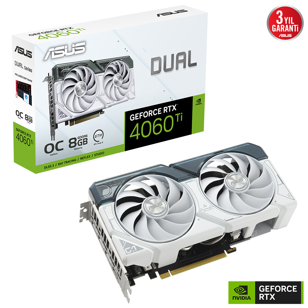 Asus%20DUAL-RTX4060TI-O8G-White%20RTX4060TI%208gb%20gddr6X%20128Bit%203xdp/1xhdmi