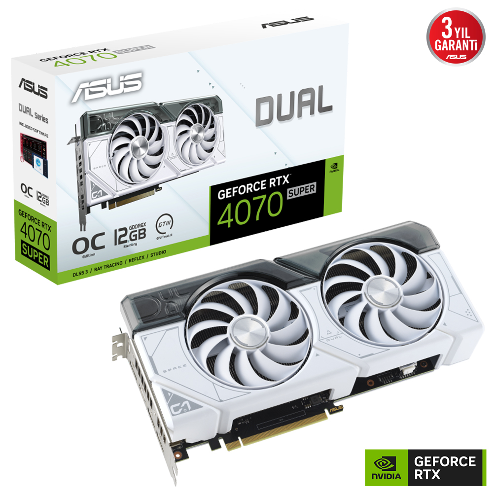 Asus%20DUAL-RTX4070S-O12G-WHITE%20RTX4070%20Super%20OC%2012%20Gb%20GDdr6X%20192Bit%203xDp%201xHdmi%20Pcı-e%204.0