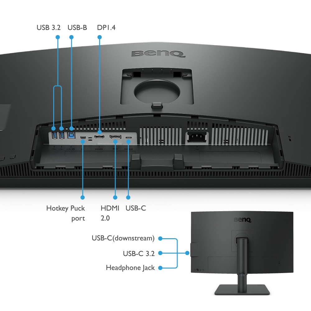 Benq%20PD2706U%2027’’%205Ms%204K%20HDR%203840x2160%20Dp%20Hdmı%20Type-c%20Pivot%20SRGB%20REC709%20Dualview%20Ergo%20Arm%20Tasarım%20Monitör