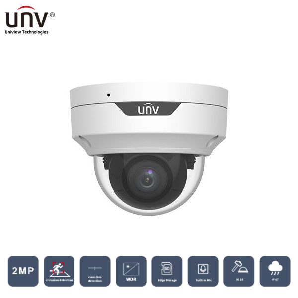 Uniview%20IPC3532LB-ADEZK-H%202%20Mp%202.8mm%20Motorize%2040Mt%20H265+%20IP67/IK10%20IP%20Dome%20Kamera%20(Dahili%20Sesli)