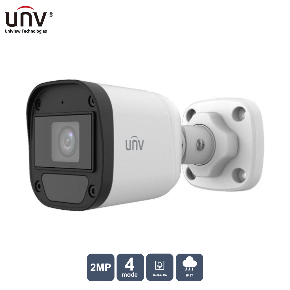 Uniview%20UAC-B112-AF28%202%20Mp%202.8mm%2020Mt%20IP67%20Ahd%20Dahili%20Ses%20IR%20Bullet%20Kamera