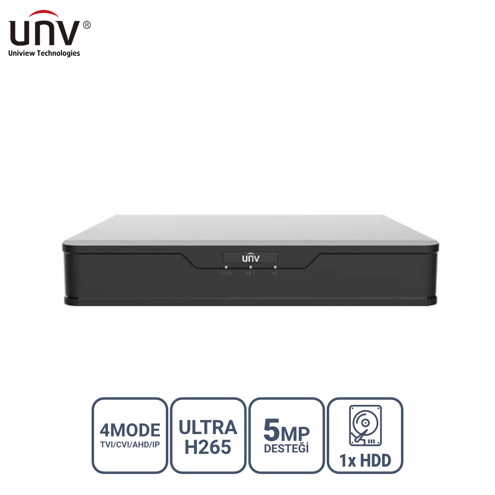 Uniview%20XVR301-08G3%208%20Kanal%205Mp%201xHdd%20H65+%20Hibrit%20Dvr%20Kayıt%20Cihazı