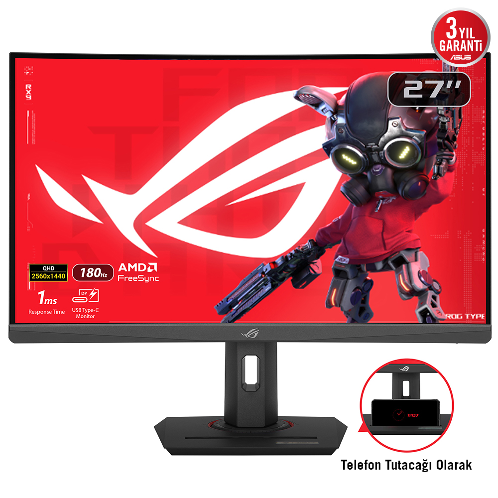 Asus%20Rog%20Strix%20XG27WCS%2027’’%201%20Ms%20180Hz%20QHD%202560x1440%20Dp/Hdmı/Type-c%20Vesa%20Pivot%20IPS%20Led%20Curved%20Gaming%20Monitör