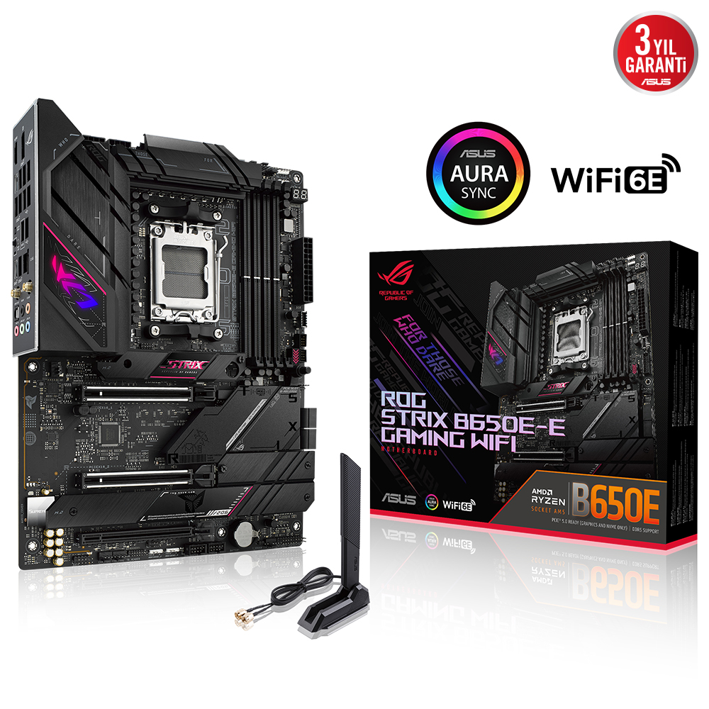 Asus%20Rog%20Strix%20B650E-E%20Gaming%20Wifi%204xDdr5%20Hdmı/Dp%204xM.2%20AM5%20Anakart