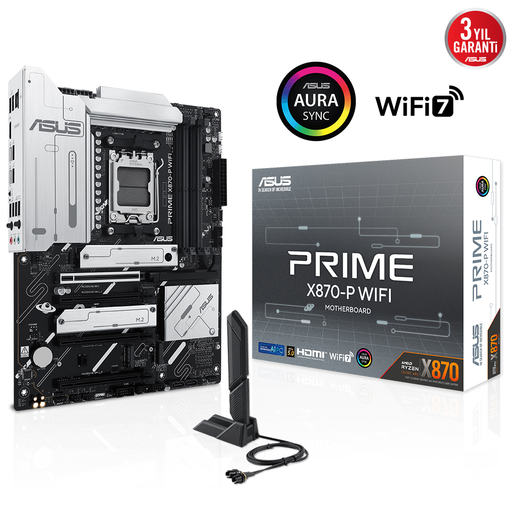 Asus%20Prime%20X870-P%20Wifi%204xDdr5%20Dp/Hdmı%204xM.2%20AM5%20Anakart