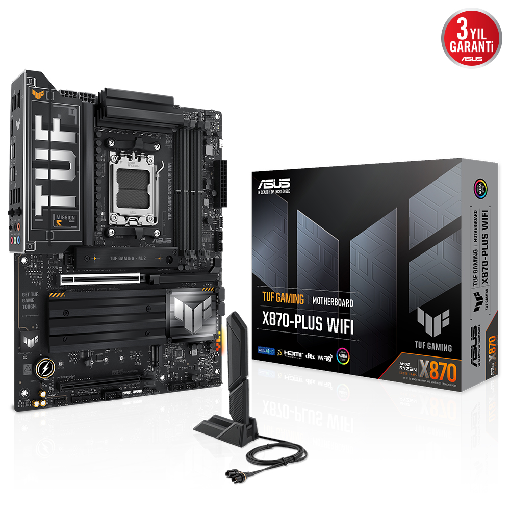 Asus%20Tuf%20Gaming%20X870-Plus%20Wifi%204xDdr5%20Hdmı%204xM.2%20AM5%20Anakart