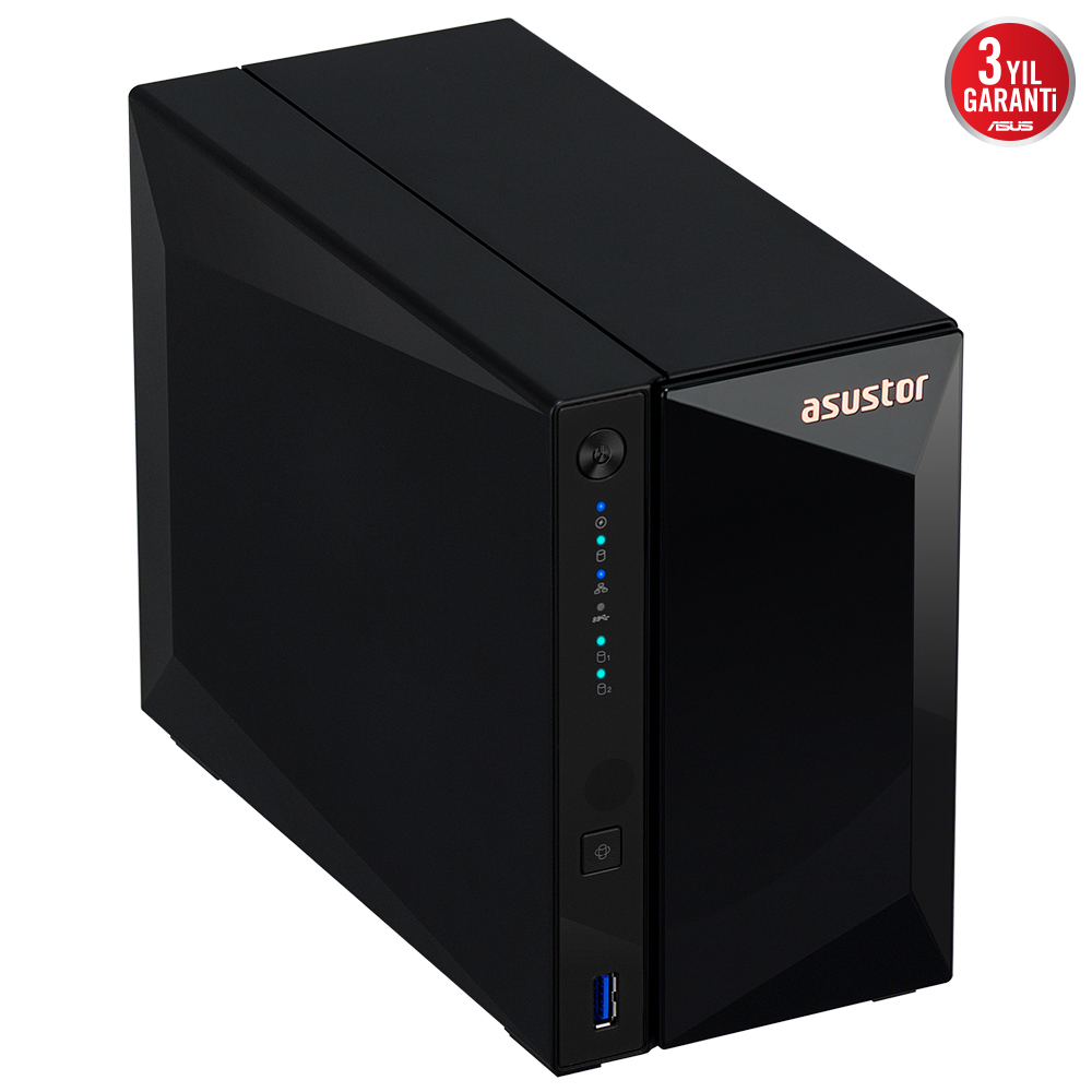 Asustor%20AS3302T%20V2%202Gb%202%20Bay%202.5Gb%20Lan%20Depolama%20Ünitesi