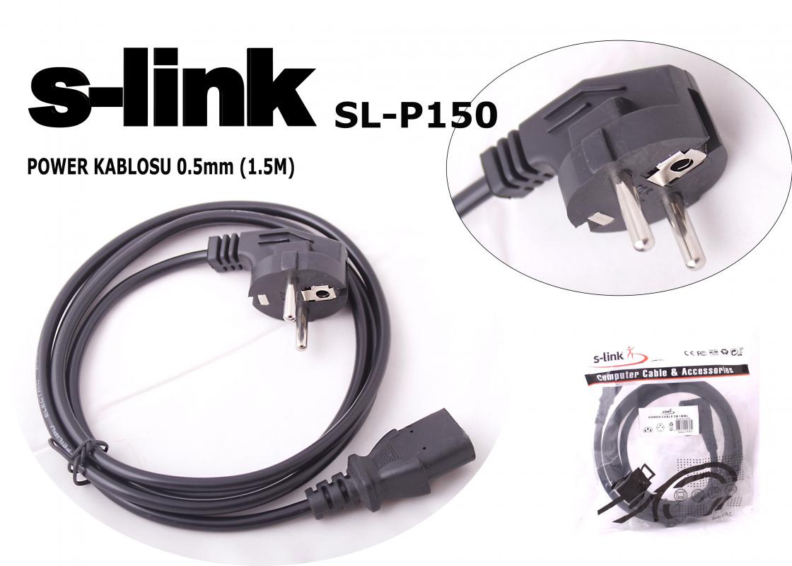 S-link%20SL-P150%201.5mt%200.50mm%20Power%20Elektrik%20Kablosu