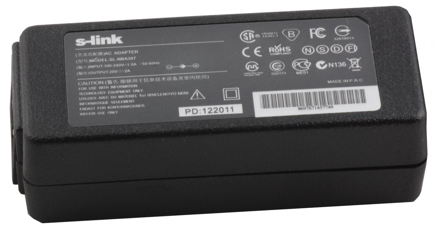 S-link%20SL-NBA307%2040w%2020v%202A%205.5x2.5%20Notebook%20Adaptörü