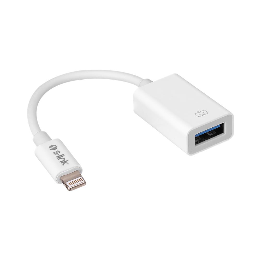 S-link%20SL-TA74%20Beyaz%20USB%20F%20to%20Lightning%2010cm%20kablolu%20OTG%20Çevirici