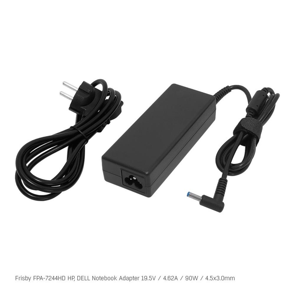 Frisby%20FPA-7244HD%20Notebook%20Adaptör%20(HP,%20DELL)%2019.5V%204.62A%20(Uç%20Boyutu%20:%204.5%20x%203.0mm)