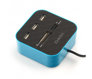 Dark%20UCR202%20USB%20MicroSD-SD-MMC-M2-MS%20PRO%20DUO%20Kart%20Okuyuculu%20USB%20Çoklayıcı%20(Mavi)