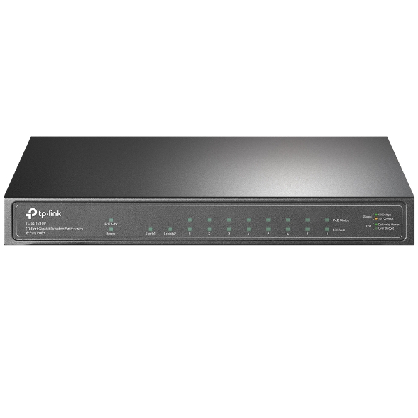 TP-LINK%20TL-SG1210P%208%20Port%2010-100-1000%20Poe+%20Switch%201%20Port%20SFP%20Çelik%20Kasa%20Rack%20Mount