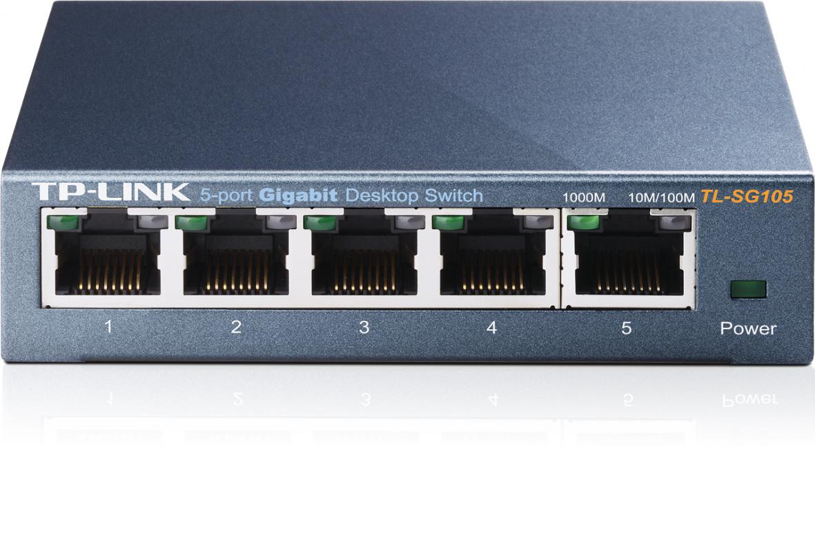 Tp-Link%20TL-SG105%205%20Port%2010/100/1000Mbps%20Switch%20Çelik%20Kasa