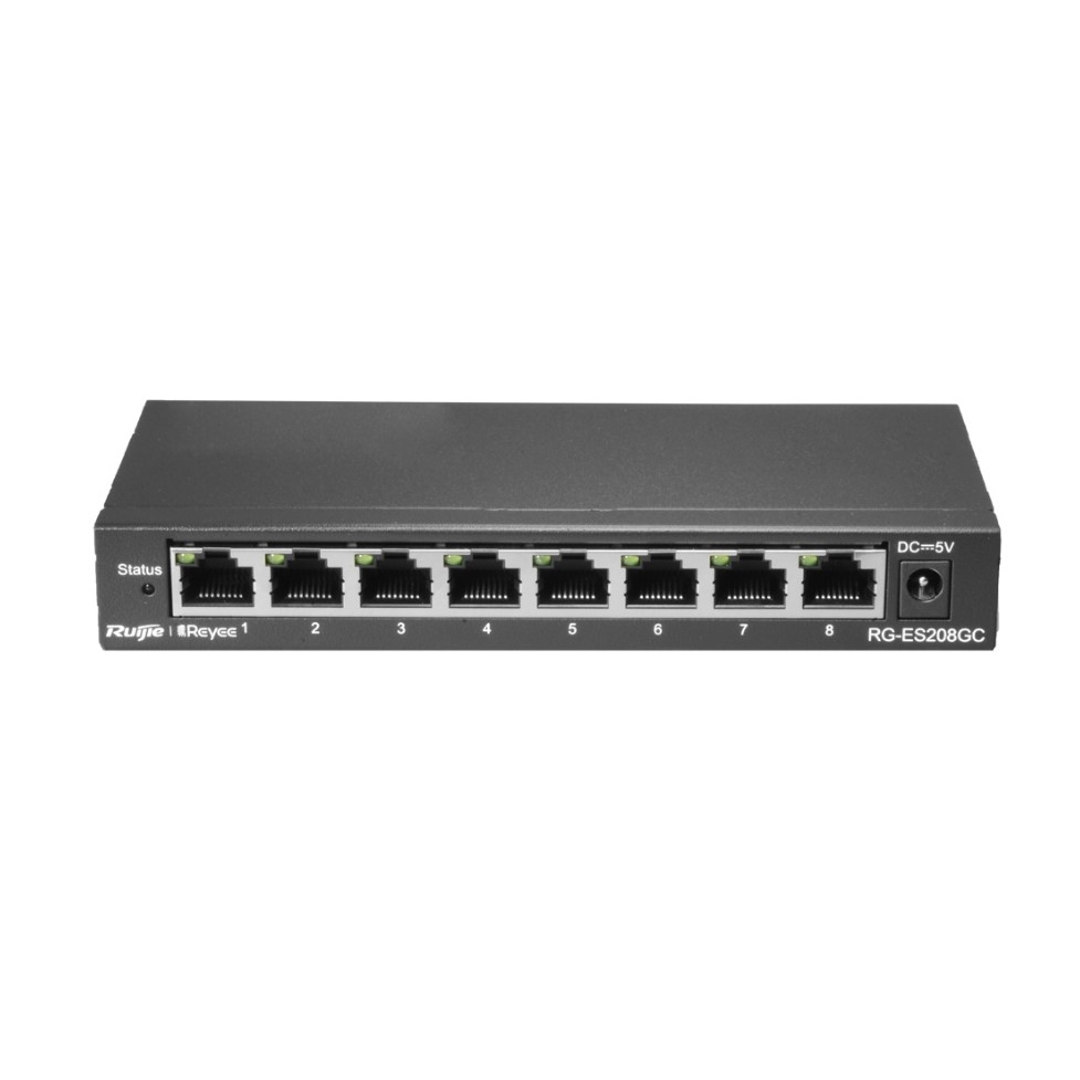 Ruijie%20Reyee%20RG-ES208GC%208%20Port%2010-100-1000%20Mbps%20Yönetilebilir%20Switch%20Çelik%20Kasa