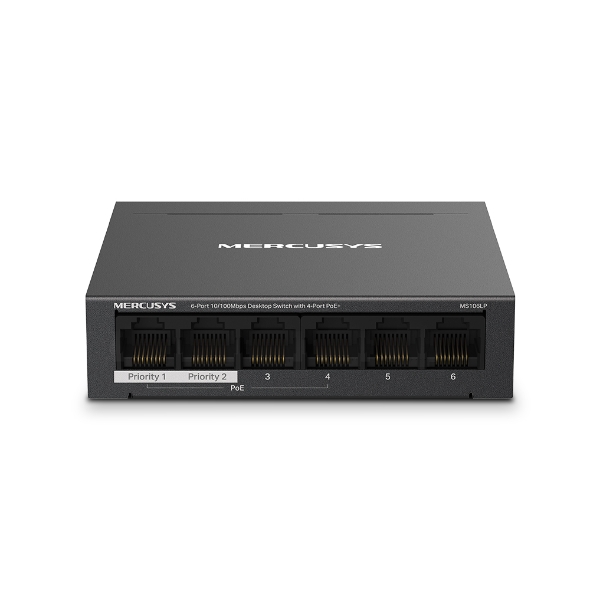 Tp-Link%20Mercusys%20MS106LP%204%20Port%2010-100%20Mbps%20Poe+%202%20Port%2010-100%20Mbps%20Uplink%20Switch%20Metal%20Kasa