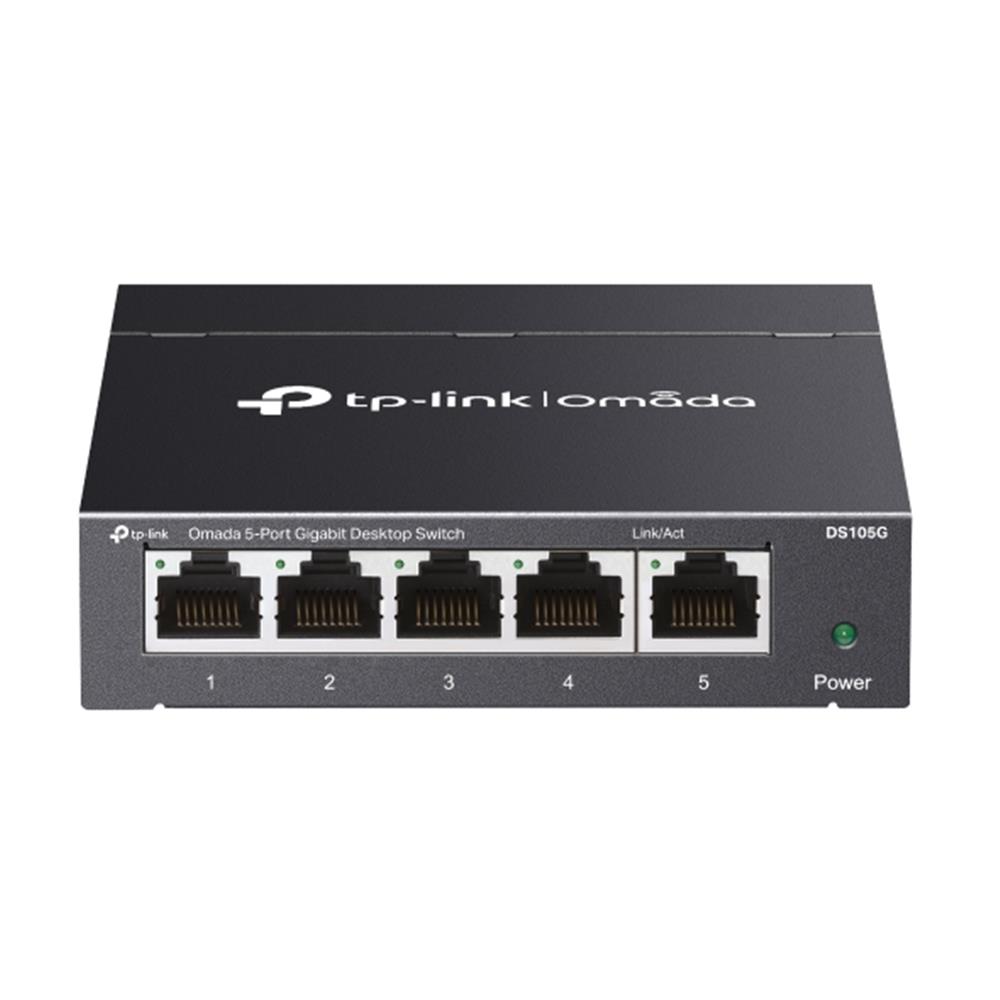 Tp-Link%20DS105G%205%20Port%2010-100-1000%20Mbps%20Switch%20Çelik%20Kasa%20Rack%20Mount