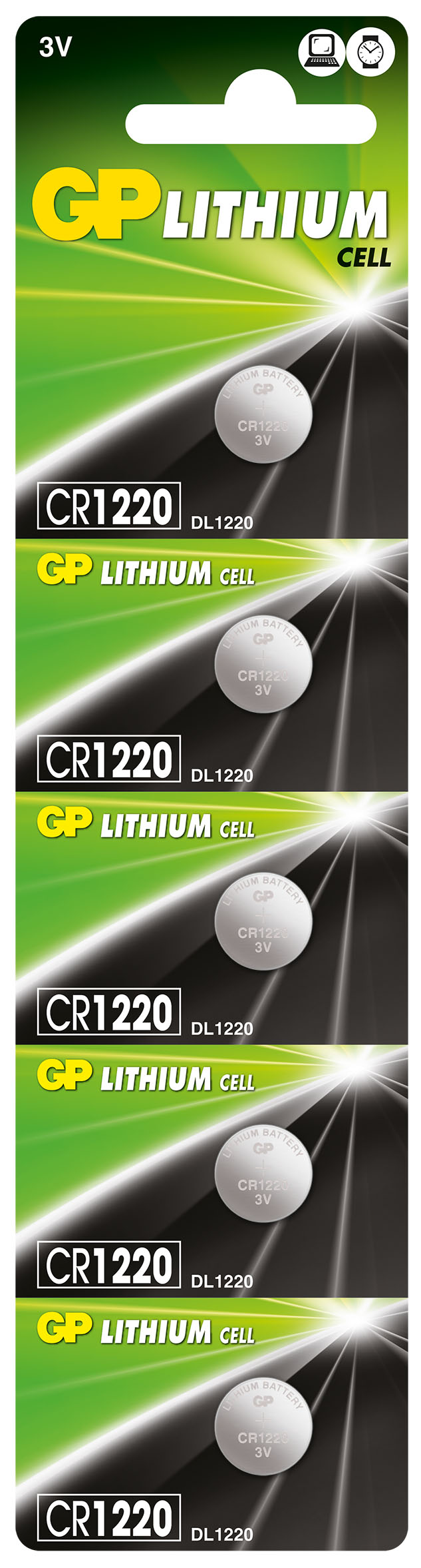 Gp%20CR1220-C5%203V%20Lityum%20Düğme%20Pil%205’li%20Paket