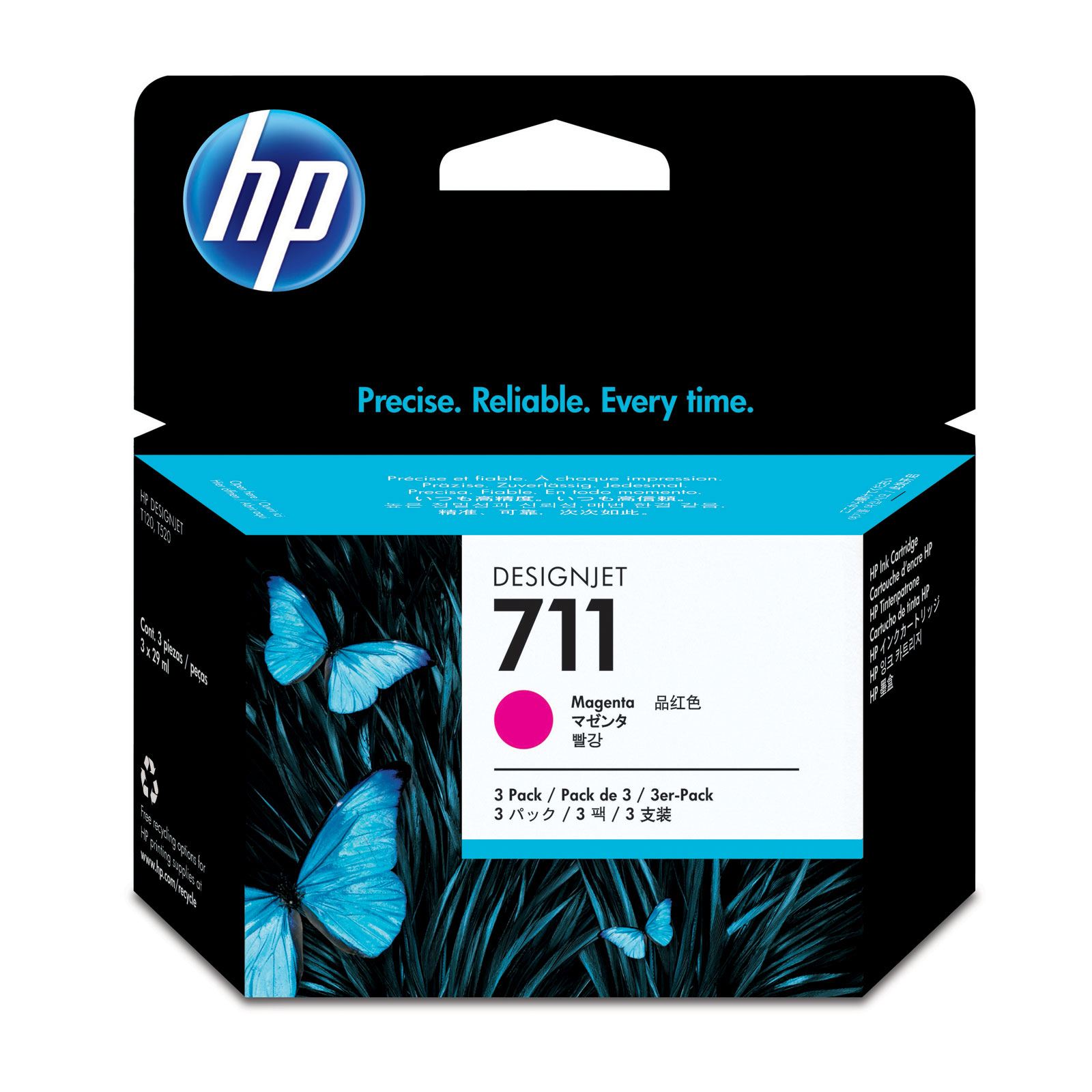 HP%20CZ135A%20711%20Magenta%20Kırmızı%2029ML%203lü%20Plotter%20Kartuş%20Seti