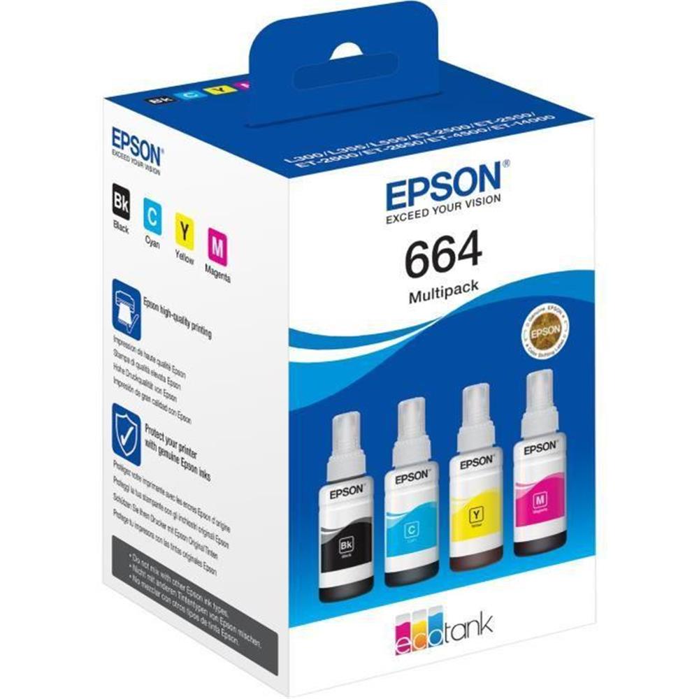 Epson%20T6646%20Cyan%20Magenta%20Yellow%20Black%20Mavi%20Kırmızı%20Sarı%20Siyah%204lü%20Multipack%20Kartuş