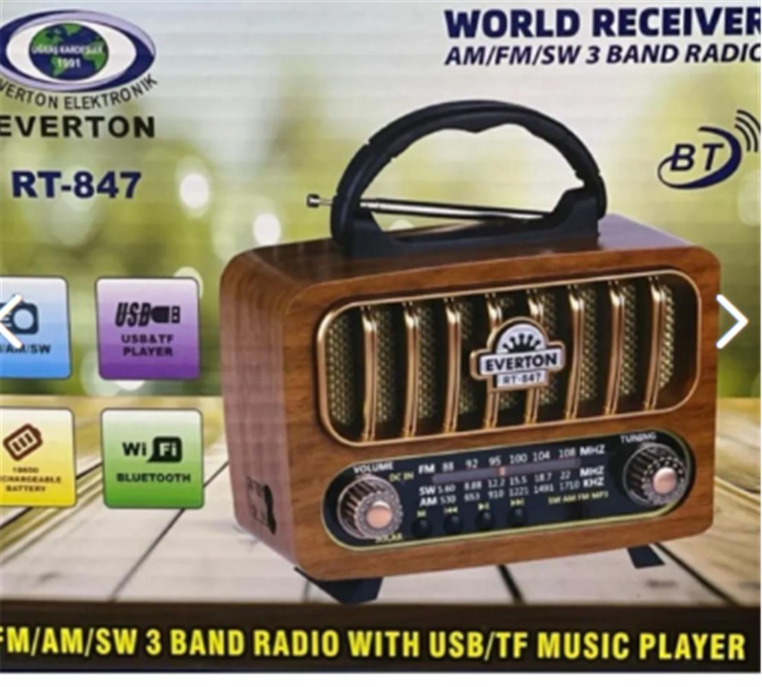 Everton%20Rt-847%20Bluetooth%20Usb-Tf-Am-Fm-Sw-Tws-Usb%20Şarj%20Nostaljik%20Radyo