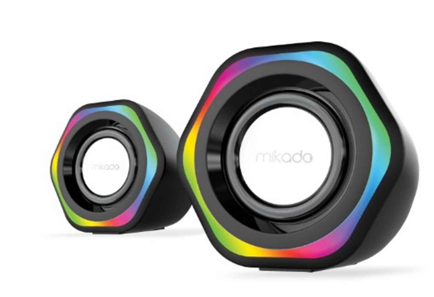 Mikado%20MD-176%202.0%203W-2%20Siyah%20RGB%20Aydınlatmalı%20USB%20+%203.5mm%20USB%205V%20Speaker%20Hoparlör