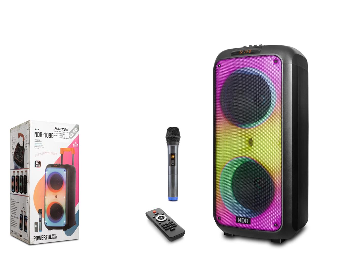 NDR-1095%206000W%20tepe%20güç%20çift%208’’%20Karaoke%20Bluetooth%20Boombox