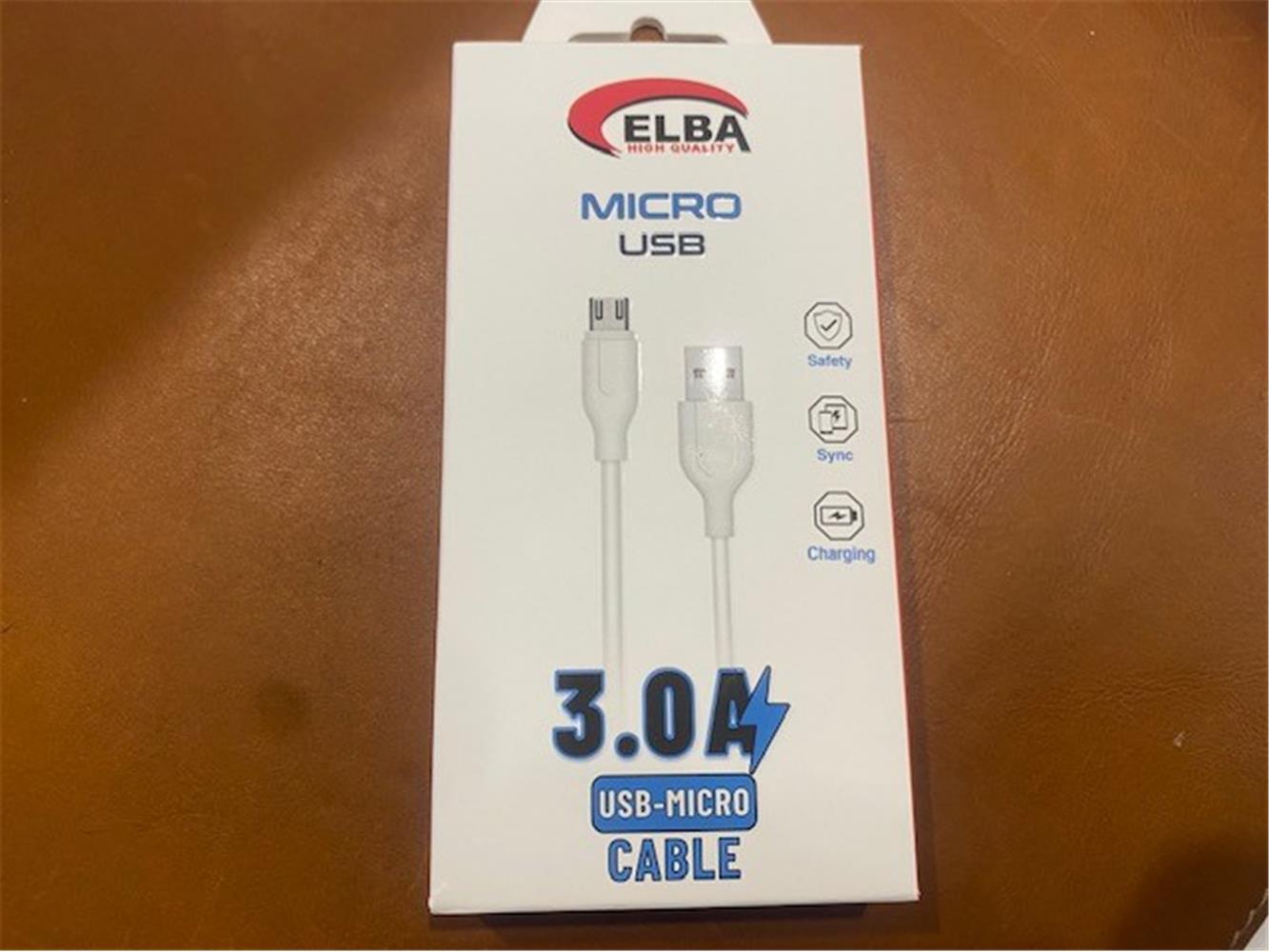 Elba%20Elb25-M3a%20Micro%20Usb%203A%20Şarj%20Kablosu%201Mt%20Hızlı%20Şarj