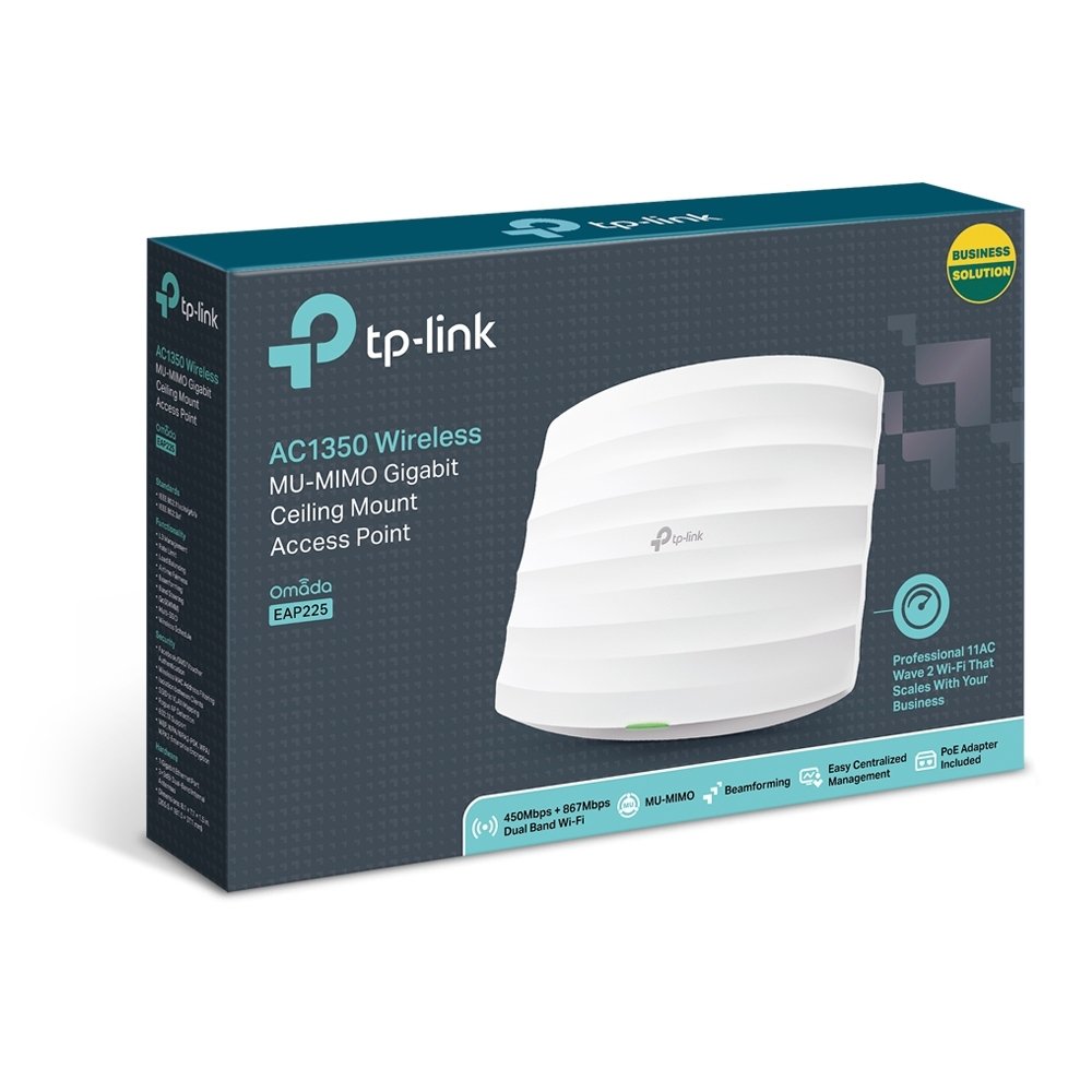 Tp-Link%20EAP225%20AC1350Mbps%201%20Port%20POE%205DBI%20Dualband%20Indoor%20Tavan%20Ti̇pi̇%20Access%20Point