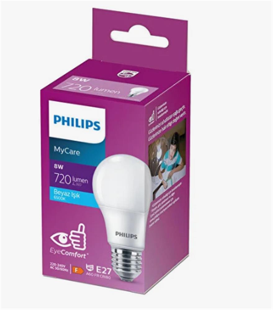 Philips%20Ledbulb%20720%20lumen%20%208w%206500k%20Led%20Beyaz%20E27%20220-240w