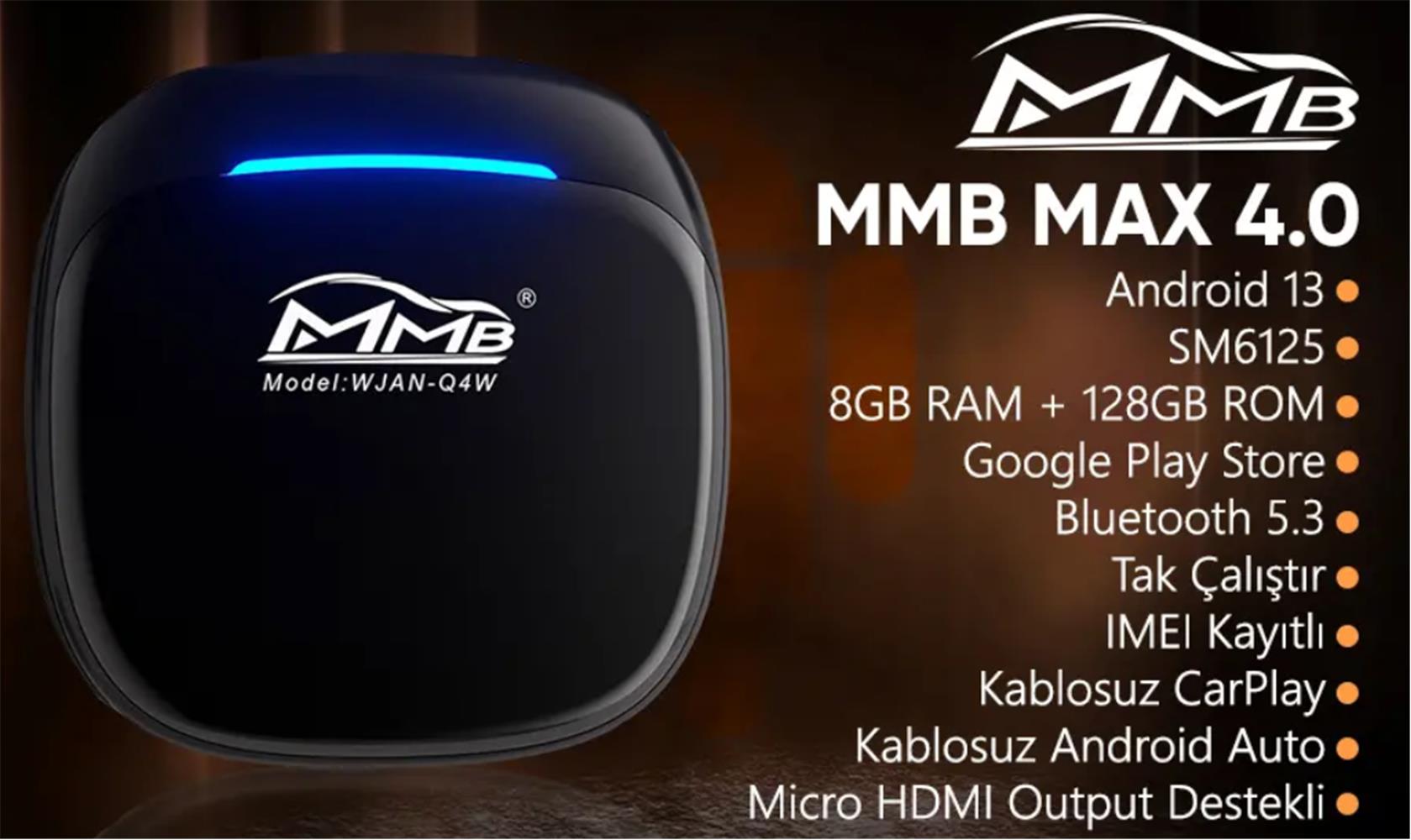 MMB%20MAX%204.0%20Android%2013%208+128GB%20HDMI%20Output%20Kablosuz-Wireless%20CarPlay