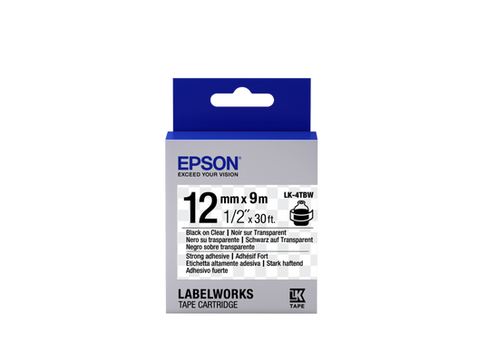 Epson%20LK-4TBW%20Strong%20Şeffaf%20Üzeri%20Siyah%2012mm%209Mt