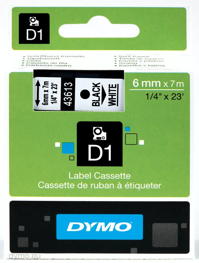 DYMO%20S0720780%20D1%20Yedek%20Şerit%206%20mm%20x%207%20mt%20Beyaz-%20Siyah%20(43613)