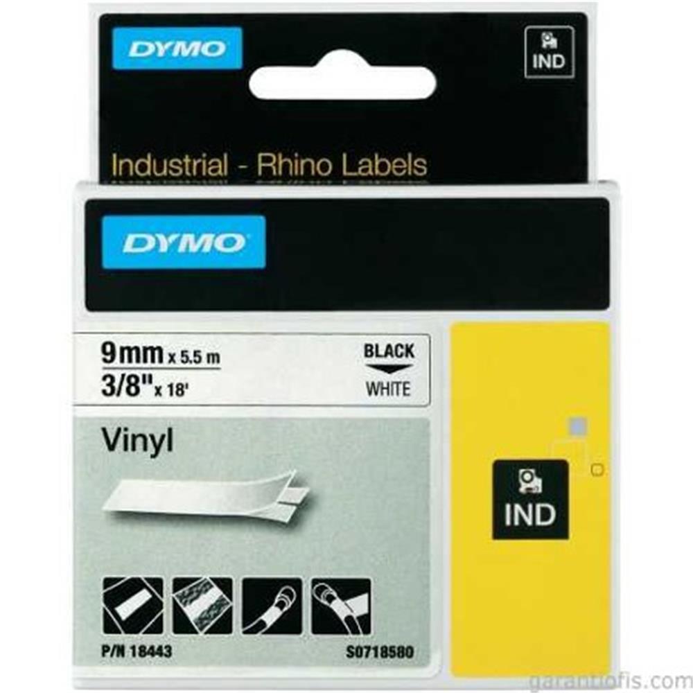 Dymo%20RhinoPRO%20Renkli%20Vinil%209mmx5,5m%20Siyah-Beyaz%2018443