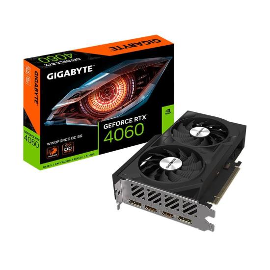 Gigabyte GeForce RTX4060 Windforce OC 8G 8GB 128Bit GDDR6 GV-N4060WF2OC-8GD Ekran Kartı