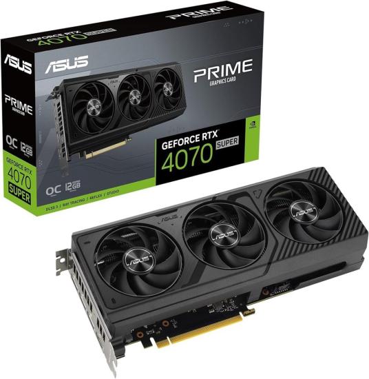 Asus Prime GeForce RTX4070 SUPER OC 12GB PRIME-RTX4070S-O12G GDDR6X 192Bit DX12 DLSS 3 Ekran Kartı