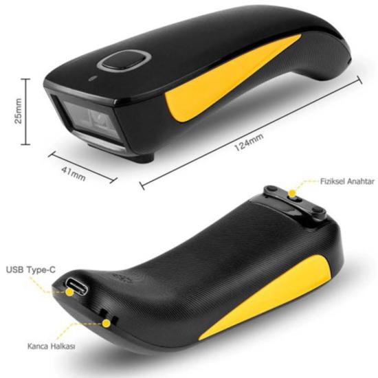 Perkon Tiger BS92 Bluetooth 1D/2D Barkod Okuyucu