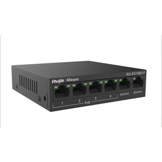 Ruijie Reyee RG-ES106D-P 4 Port Yönetilemez Switch